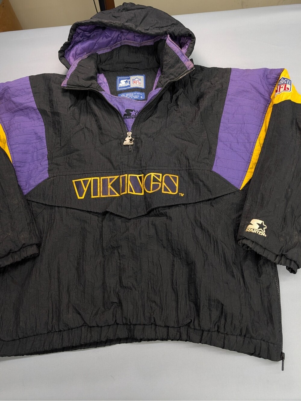 Minnesota Vikings Starter Jacket Pullover Vintage Puffer XL